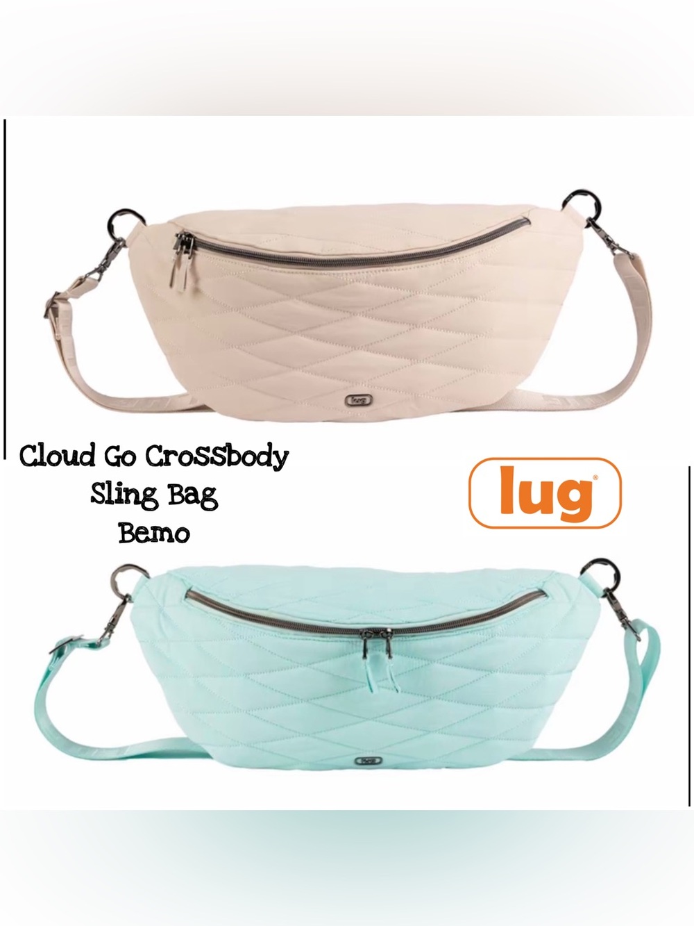 Lug Bemo Cloud Go Sling Quilted Crossbody Bag NWT